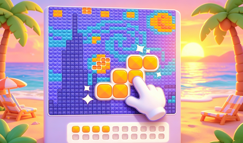 Bead Sort: Block Coloring game cover