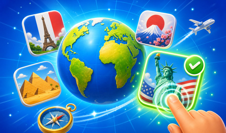 Geography quiz: countries, flags, capitals