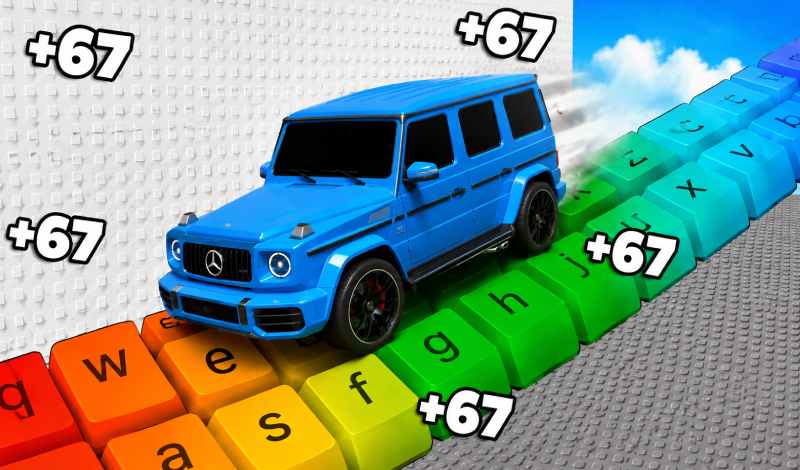 Obby on the car: +1 to Keyboard Speed game cover