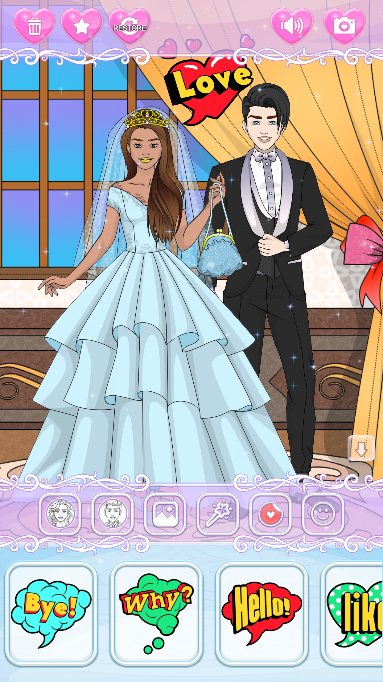 Wedding Coloring Dress Up screenshot 10