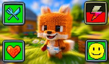 Fluffy Fox Cube