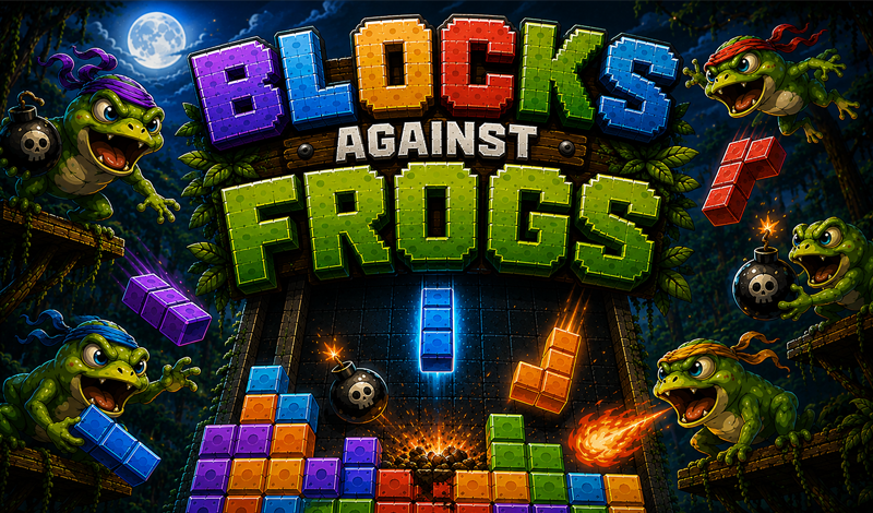 Blocks against frogs game cover