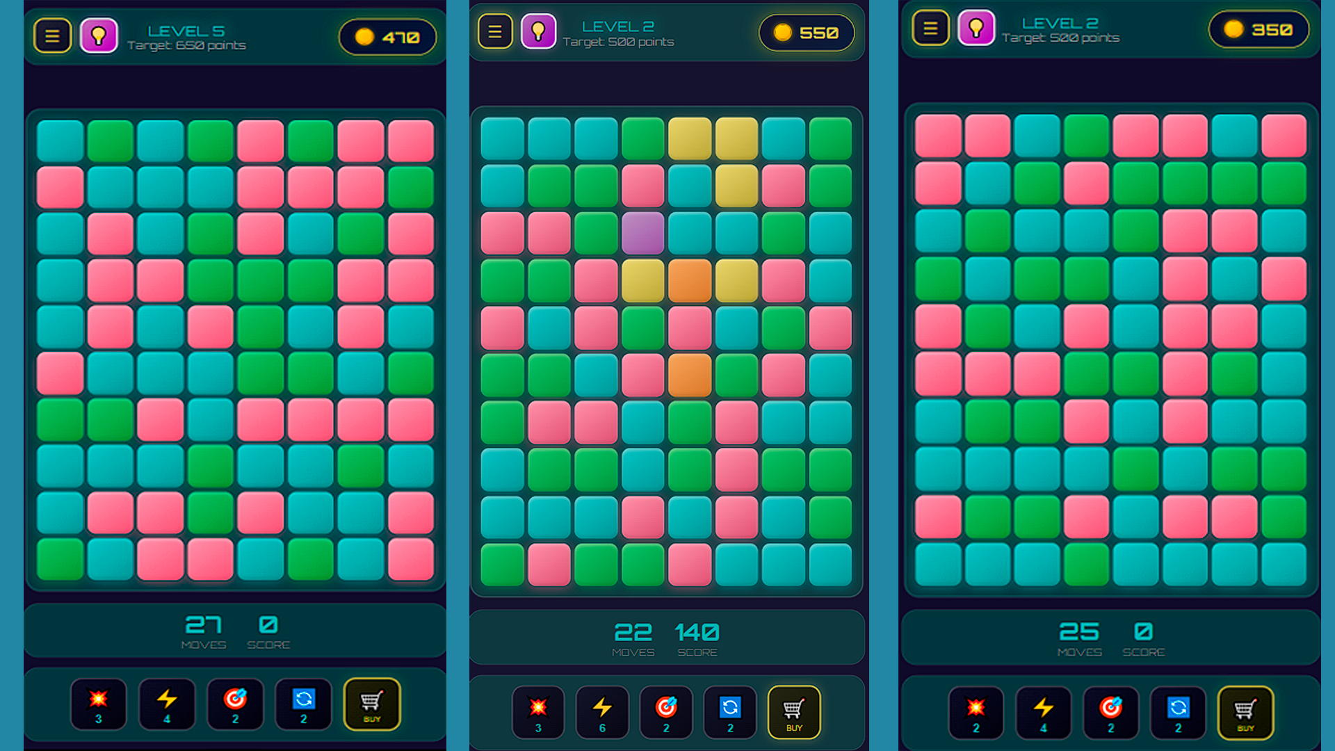 Neon cascade — screenshot 1