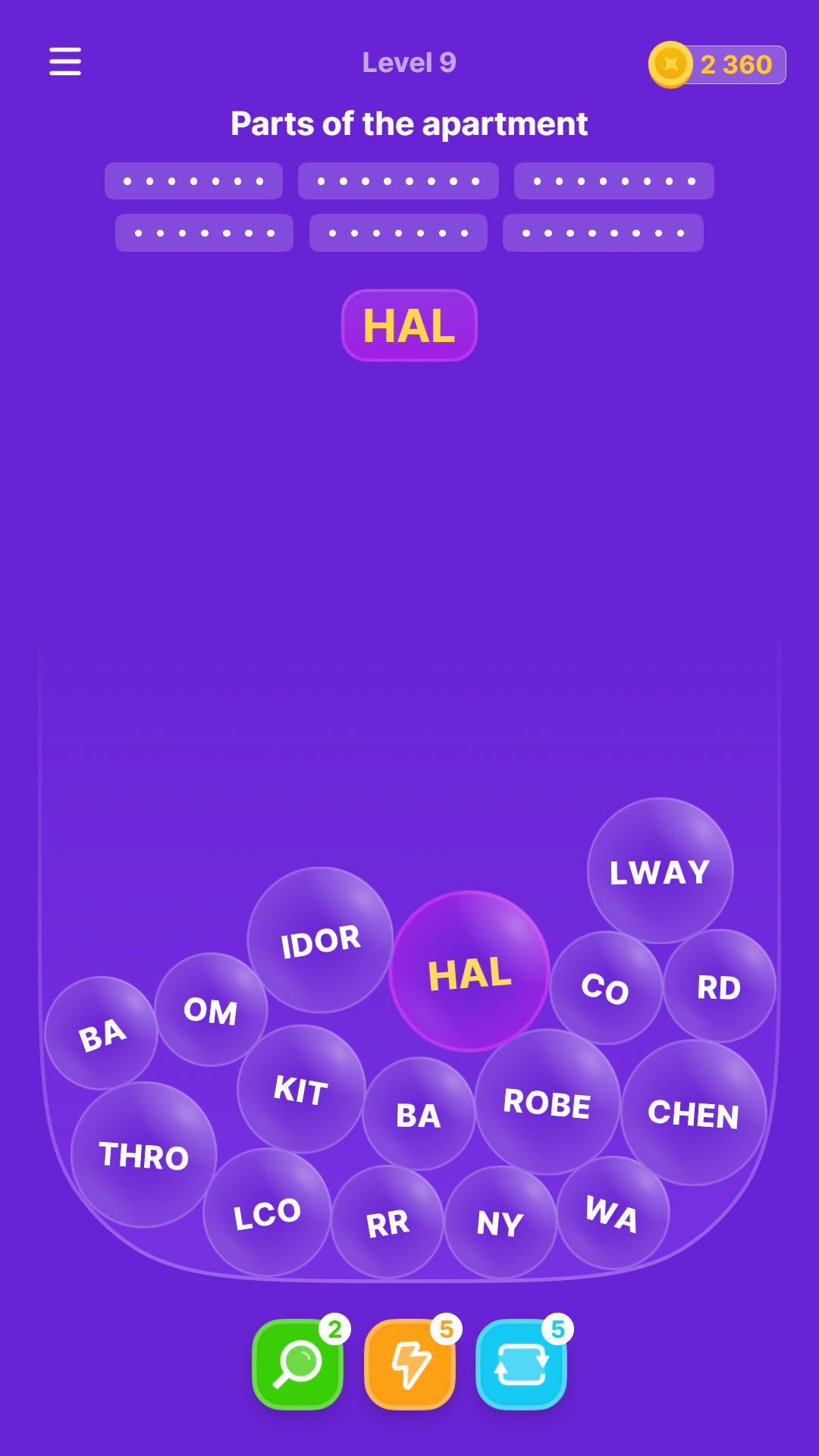 Words in bubbles screenshot 4