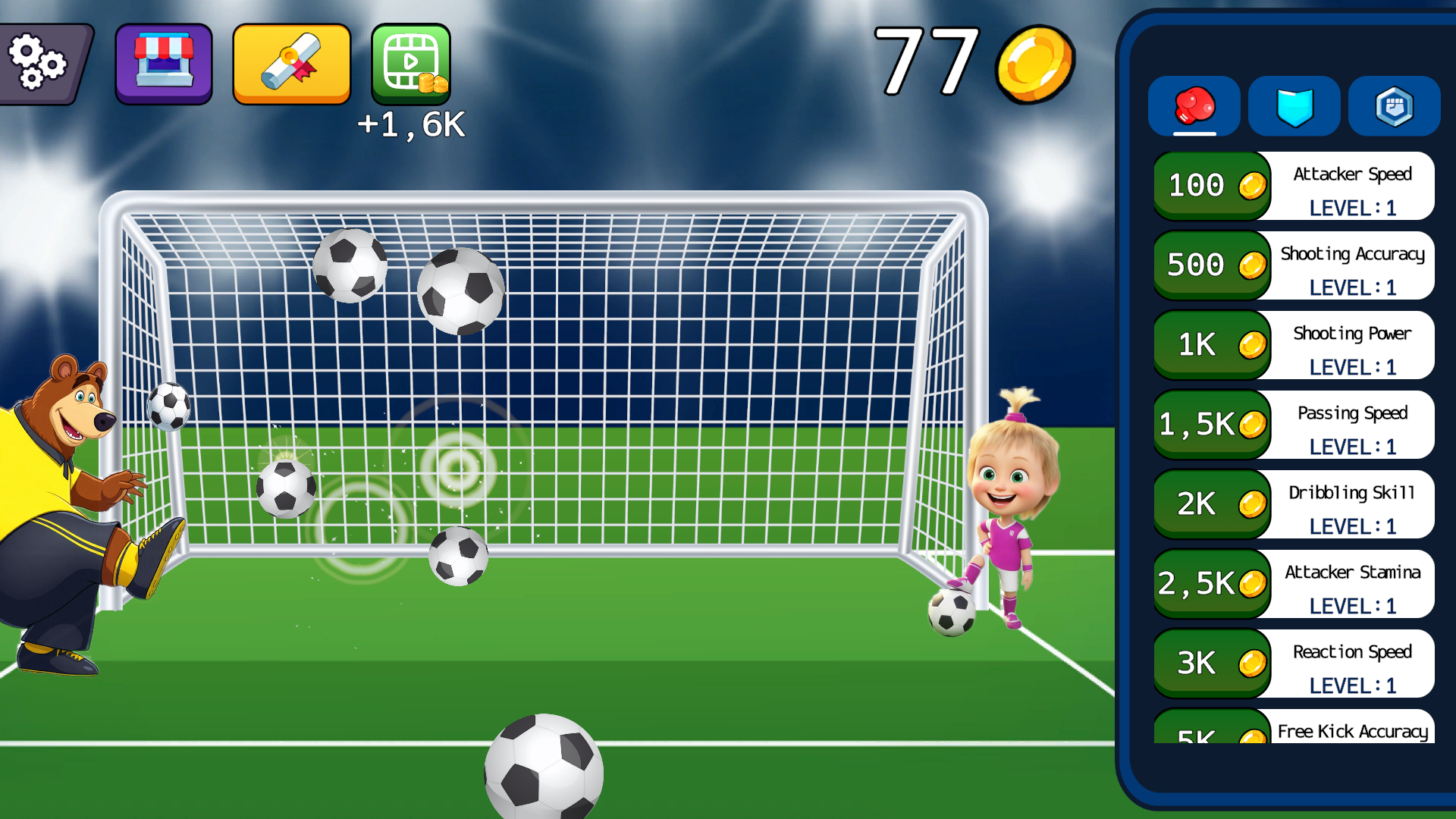 Help Masha score a goal! — screenshot 8