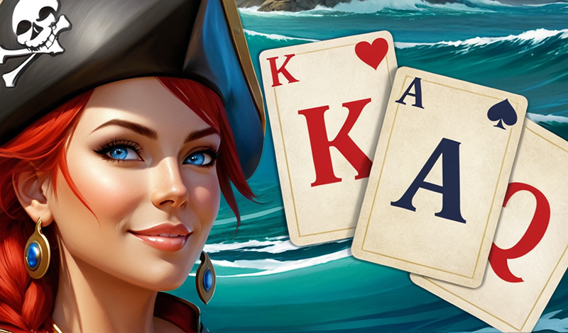 Solitaire Klondike - Treasure Island game cover