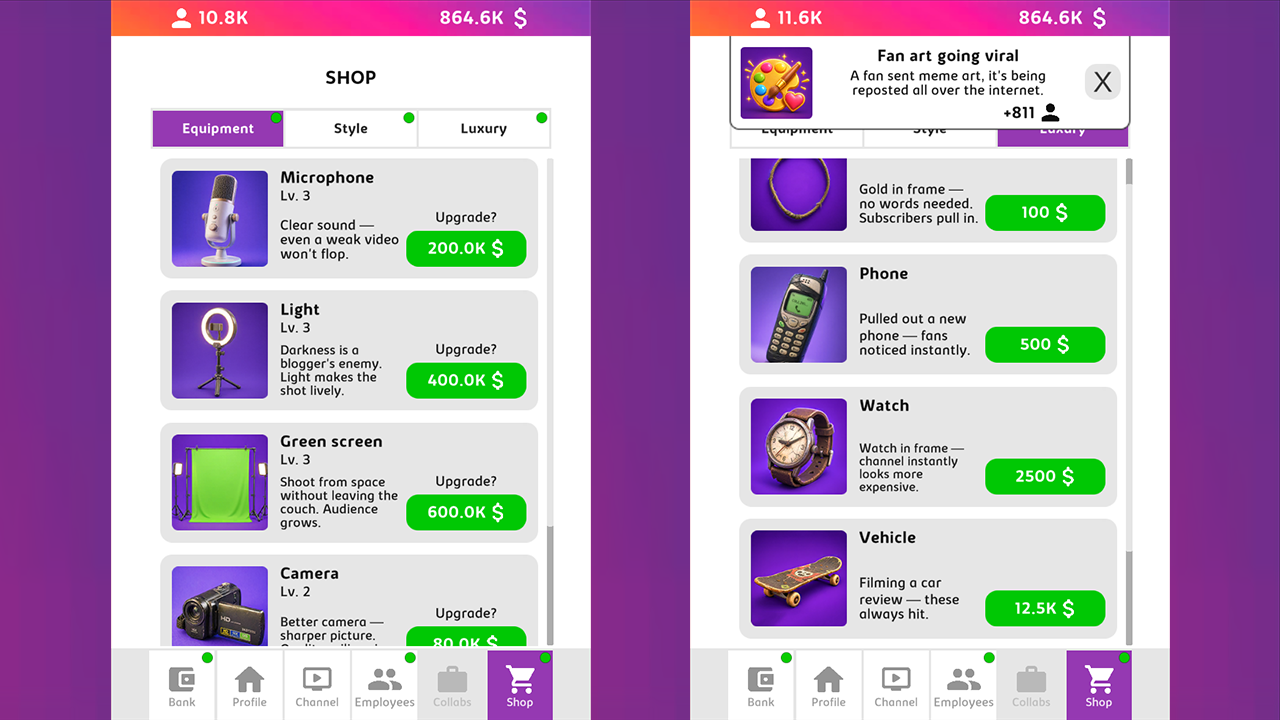 Blogger Simulator: Shorts Star — screenshot 3