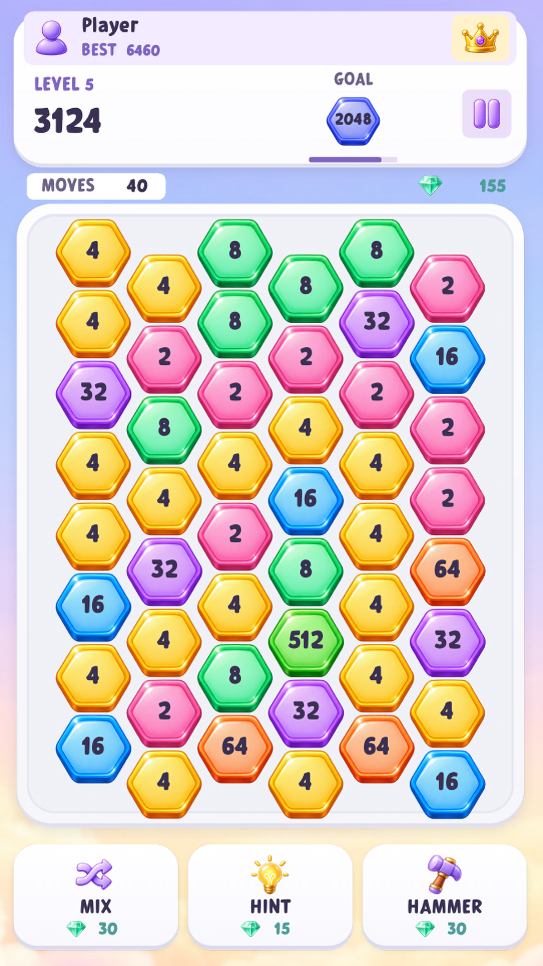 Hexa Merge Block Blast 2048 screenshot 3