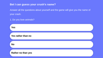 Bet I can guess your crush's name?