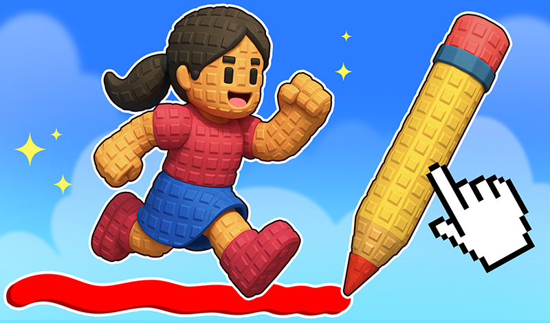 Obby online with friends: Draw and Jump! game cover