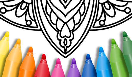 Mandala Coloring by Numbers - Flowers