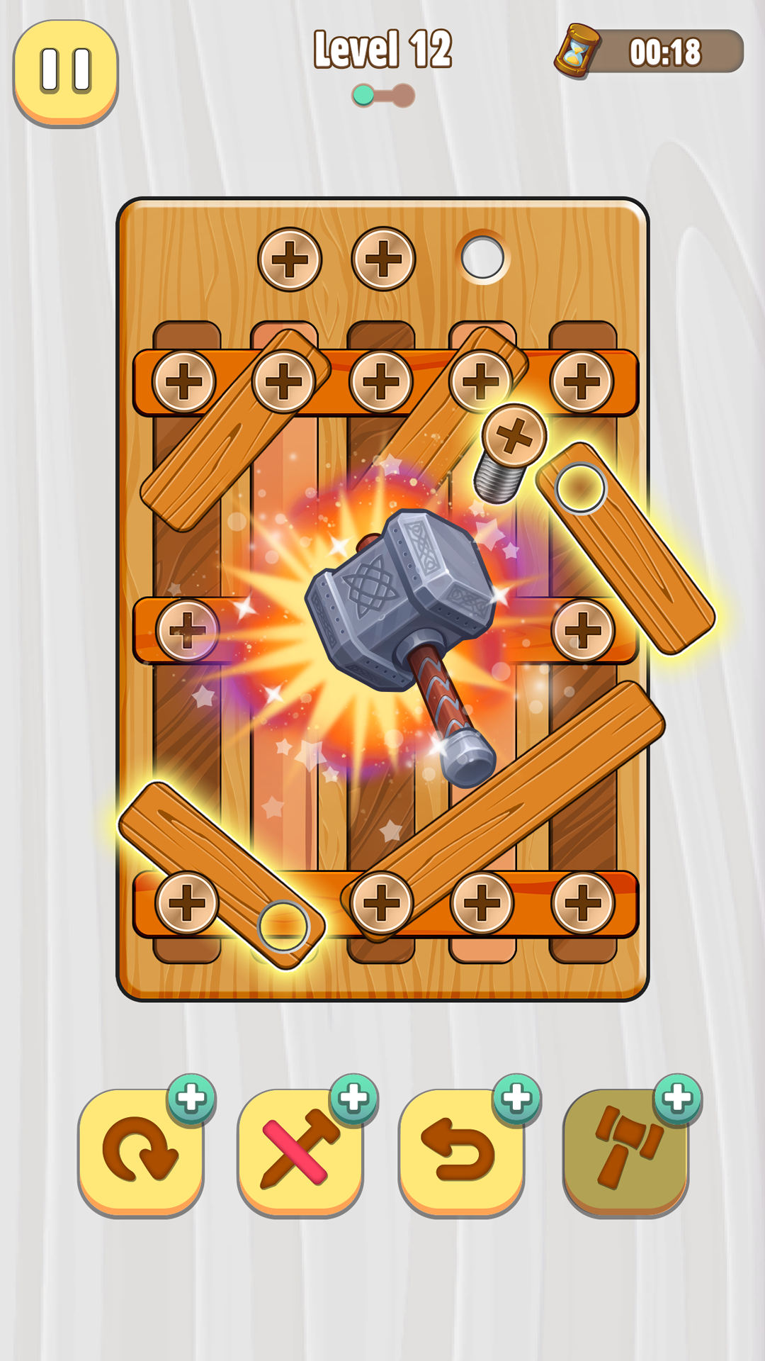 Puzzle! Wooden blocks, nuts and bolts! screenshot 13