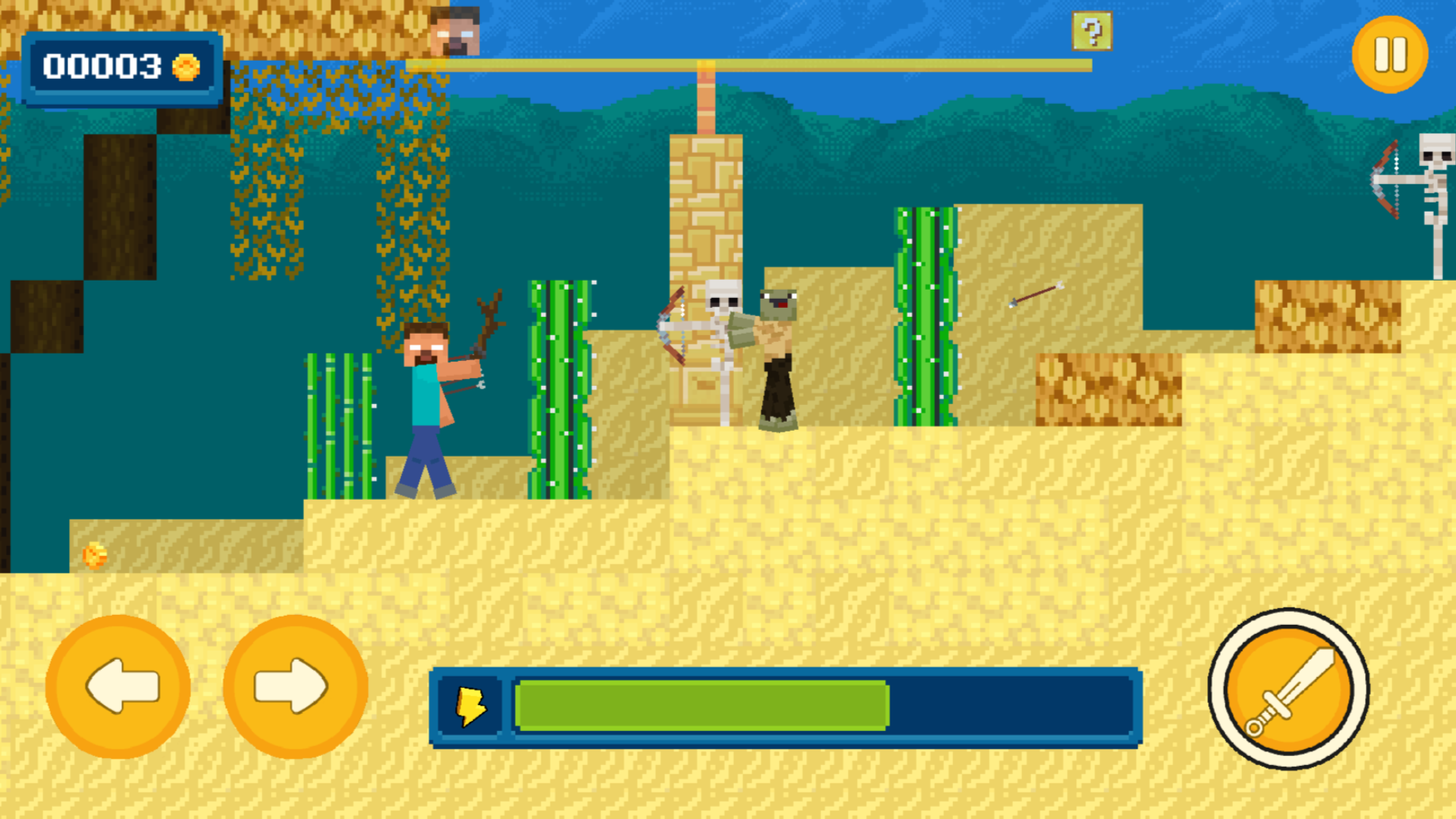 Noob and Herobrine vs Hacker: Adventure screenshot