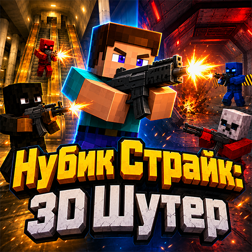 Нубик Страйк: 3D Шутер icon