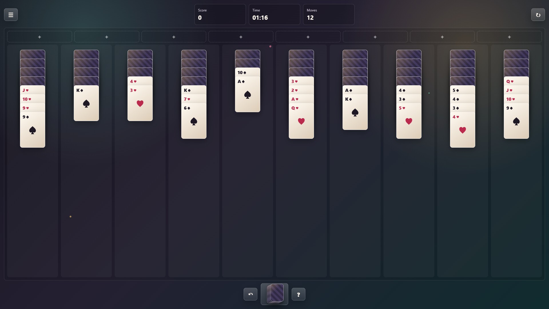 Spider Solitaire: Constellations — screenshot 3