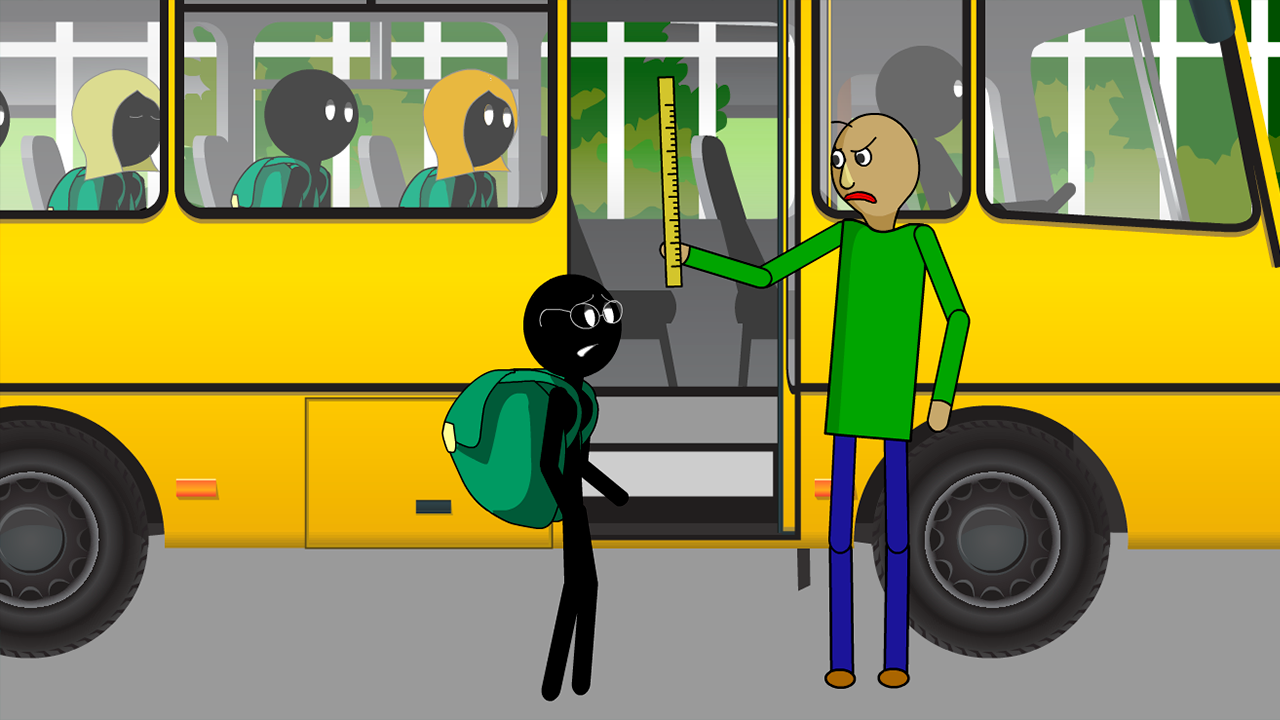 Baldi in the forest screenshot