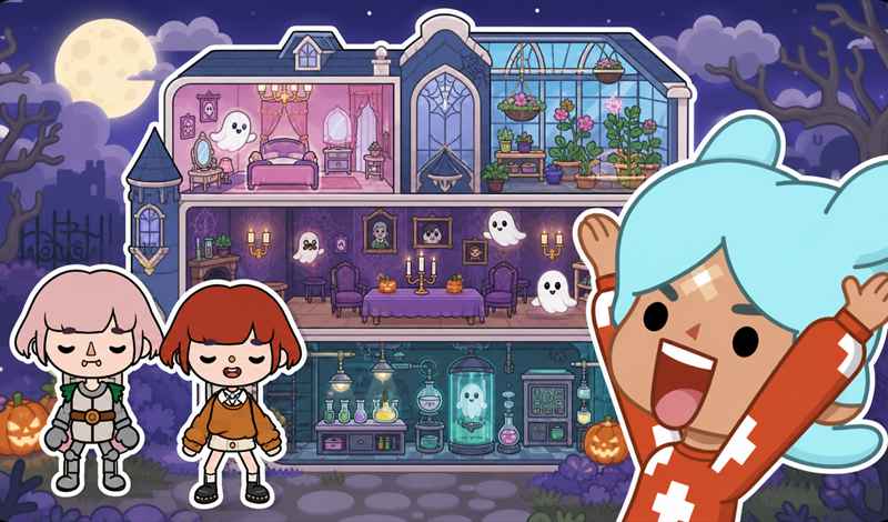 Toca World Halloween game cover