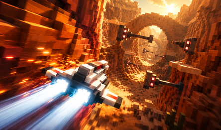 Speed Canyon: Voxel Rush