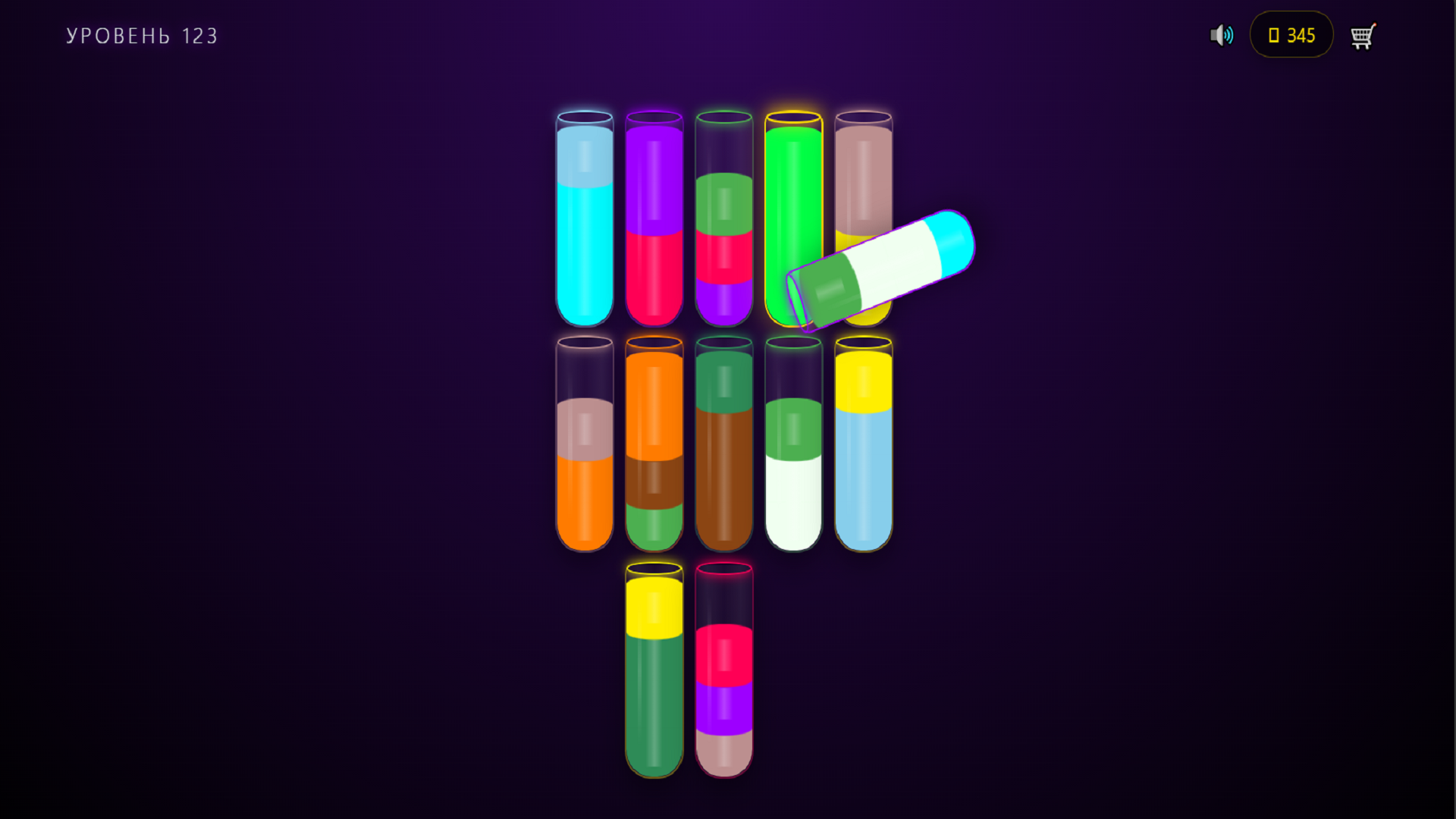 Neon Water Sort: Неоновая Сортировка — screenshot 2