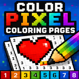 Color pixel coloring pages