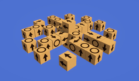 Disassemble 3D shapes out of cubes
