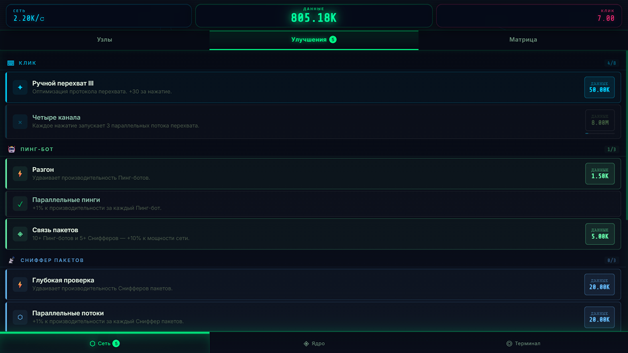 Signal Empire: киберпанк-кликер — screenshot 5
