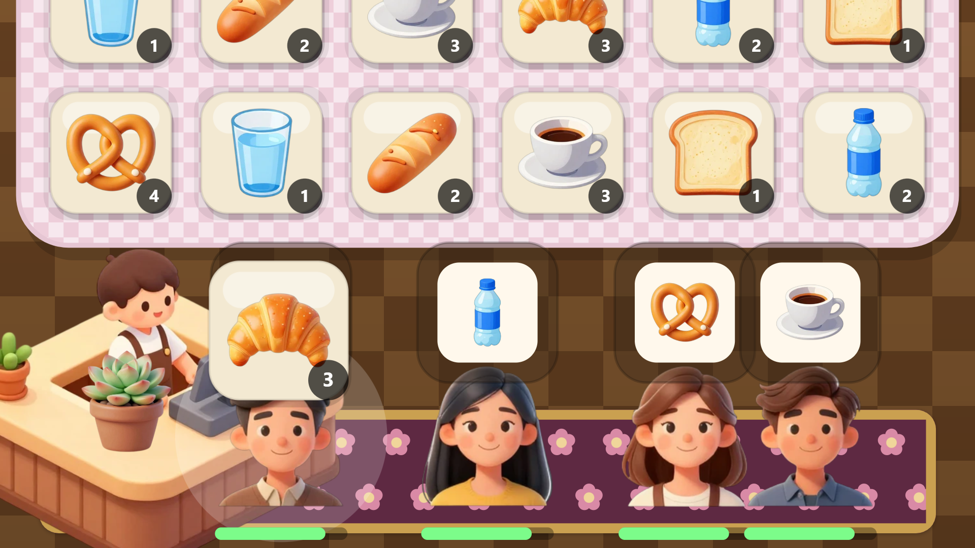 Merge Cafe: Customers are waiting! — screenshot 1