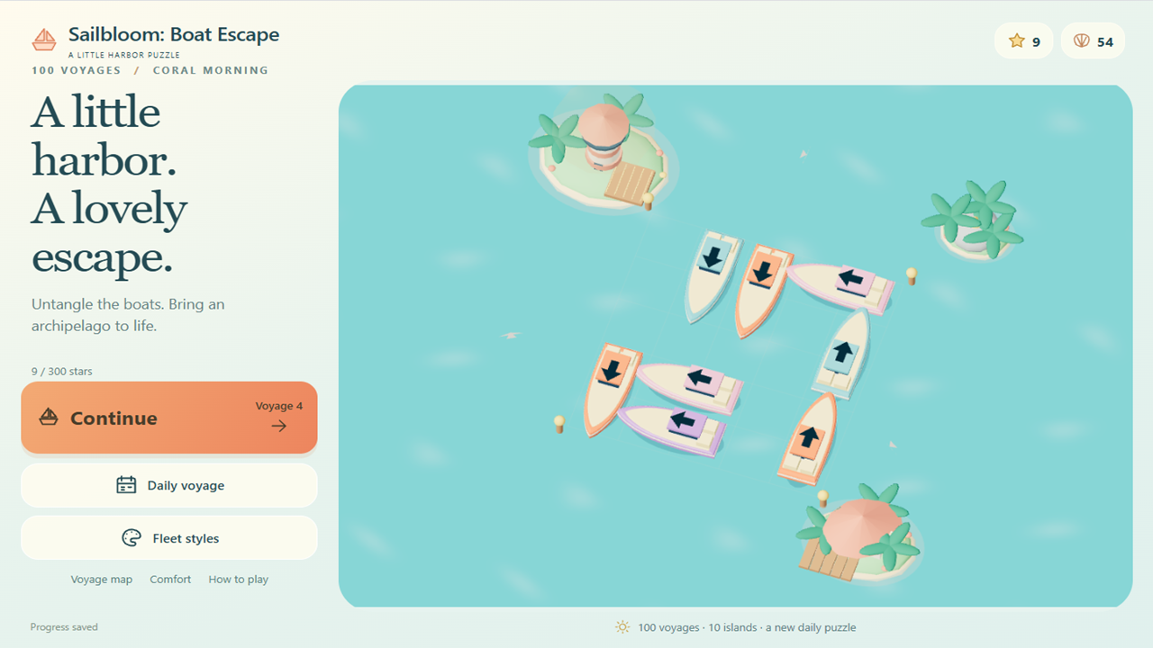Sailbloom: Boat Escape — screenshot 1