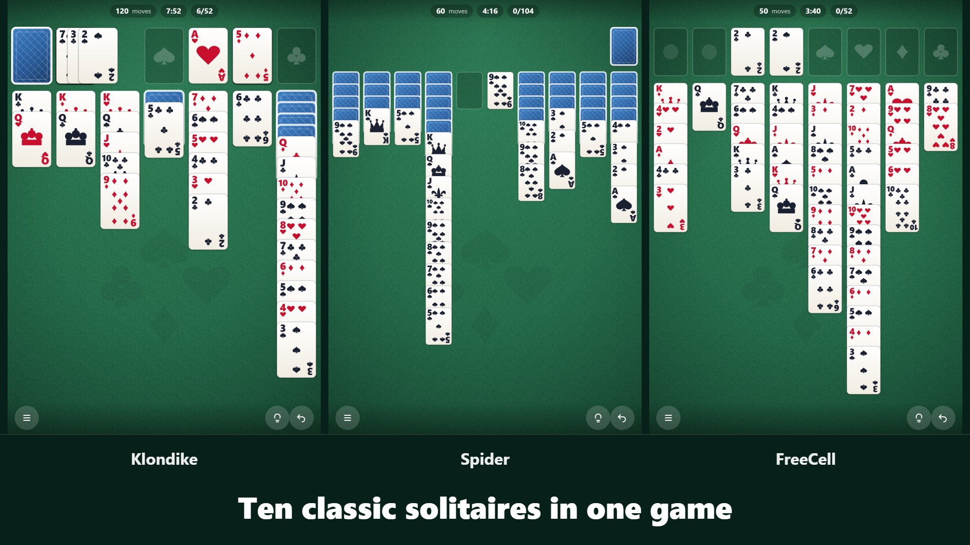 Klondike, Spider, Yukon: 10 Solitaires in One — screenshot 1