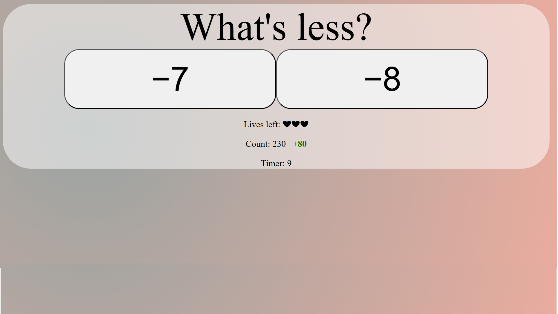 Compare the numbers! — screenshot 1