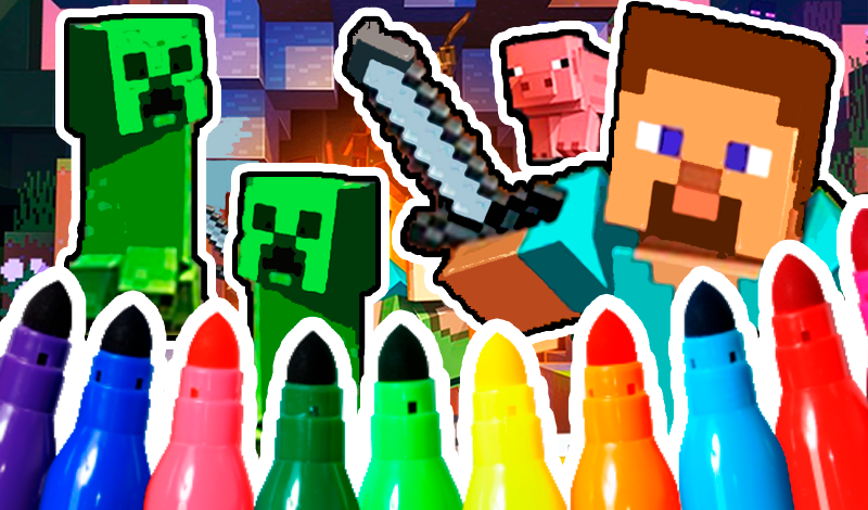 The best Mine coloring book game cover