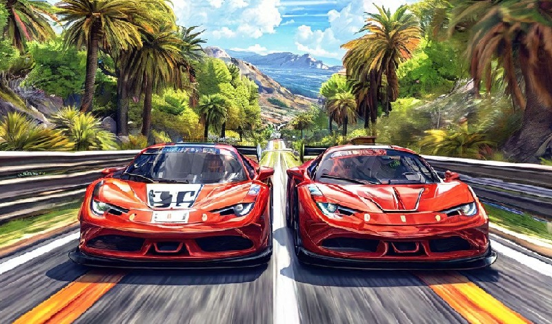 Racing for 2 players game cover