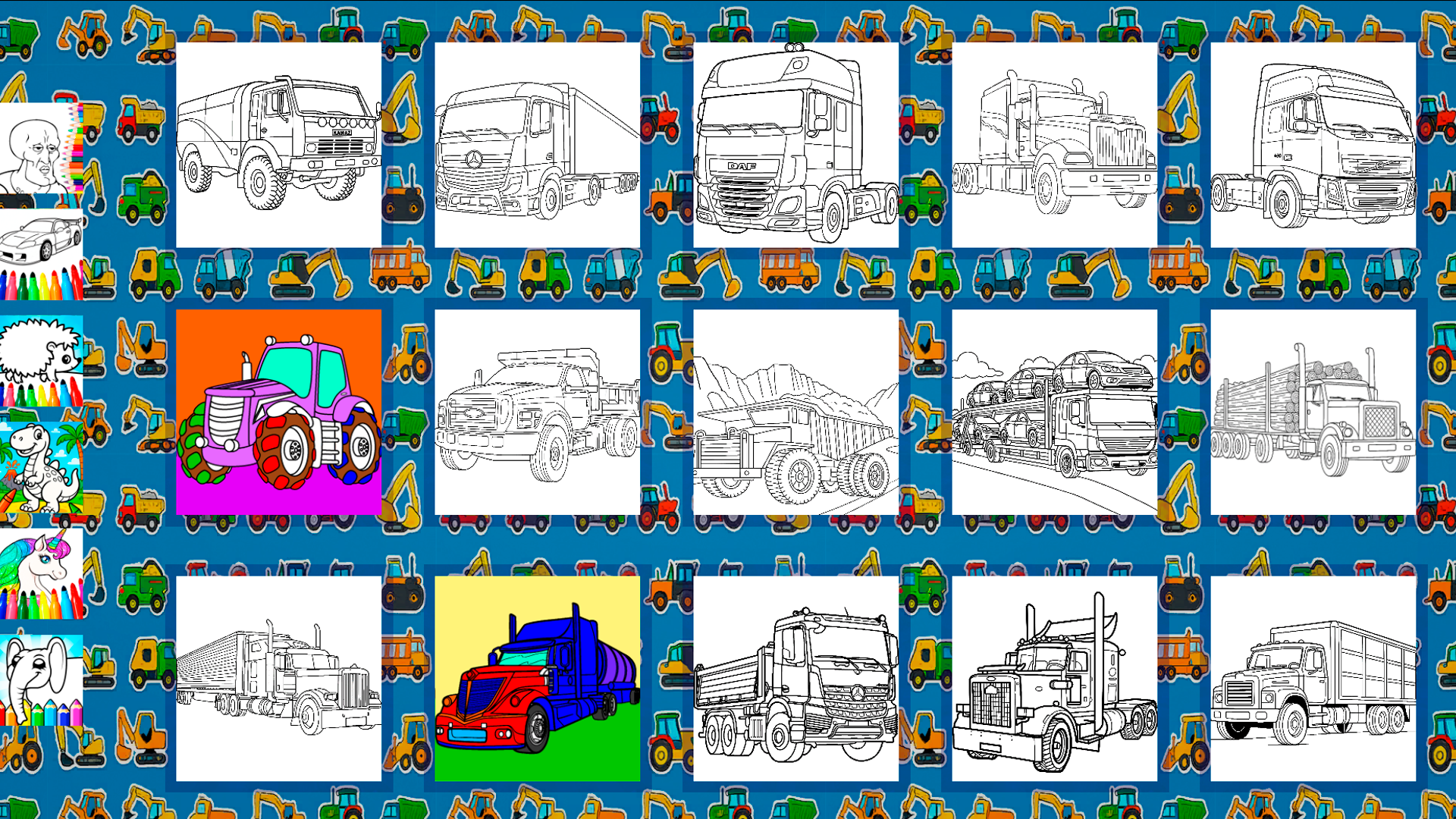 Trucks Coloring Book for Kids screenshot