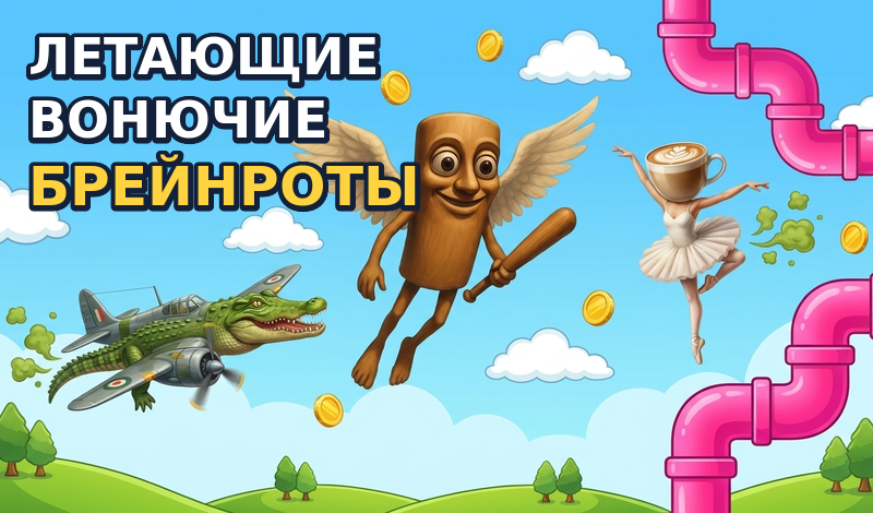 Летающие вонючие брейнроты game cover