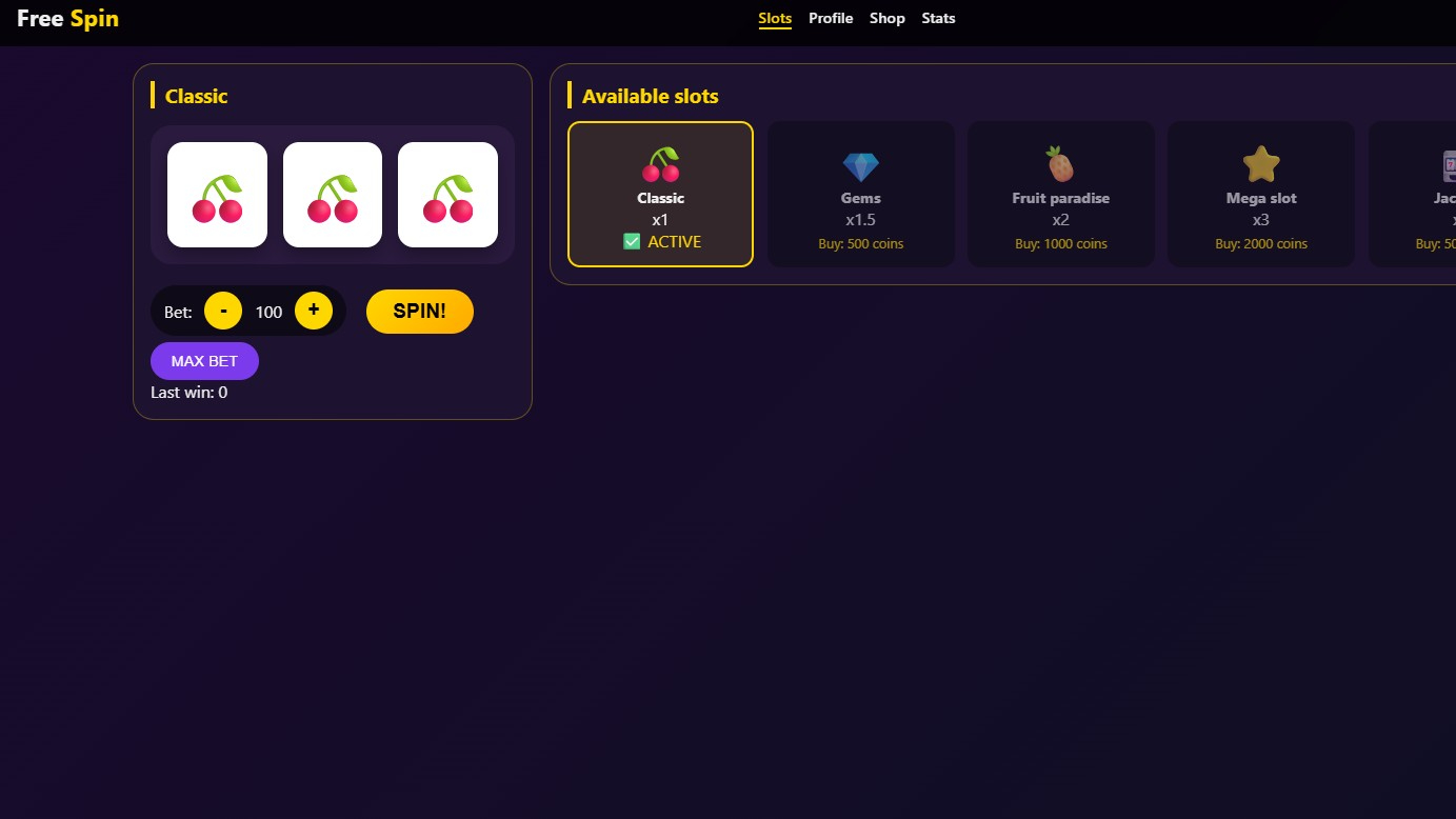 Free spin — screenshot 2