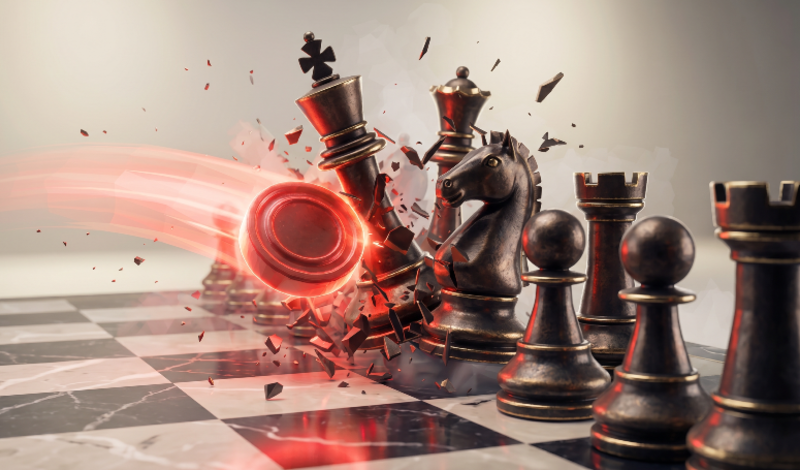 Chess vs Checkers game cover