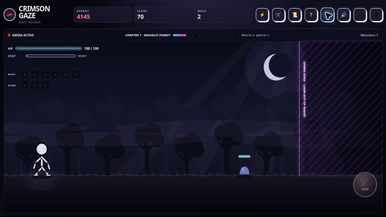 Crimson Gaze: Night Defense — screenshot 1