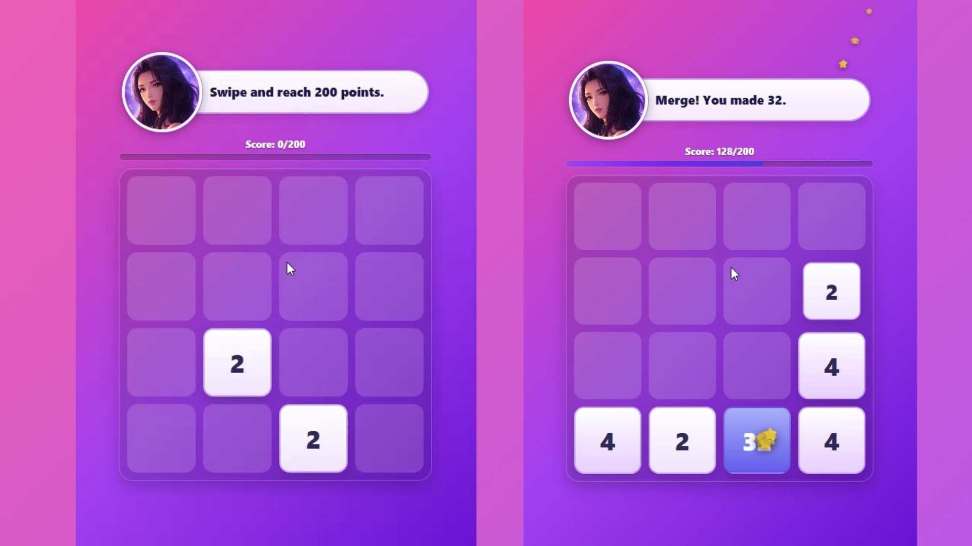 K-pop. 2048 with the Huntrix — screenshot 1