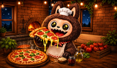 Labubu Makes Pizza!