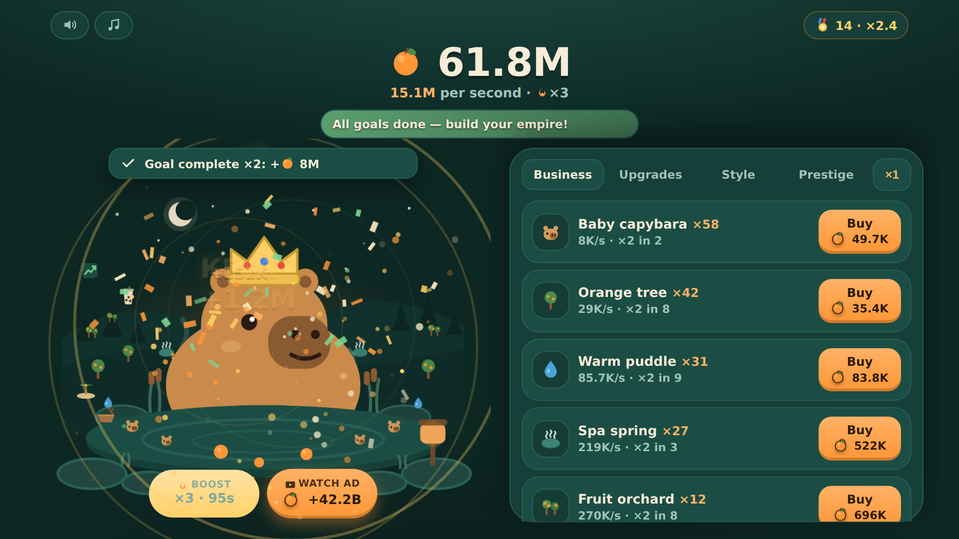Capybara Tycoon screenshot