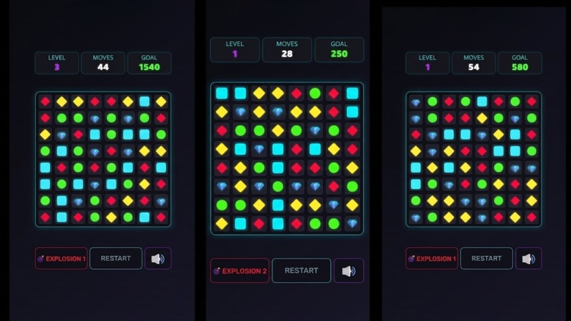 Geometry. Three in a row. — screenshot 2