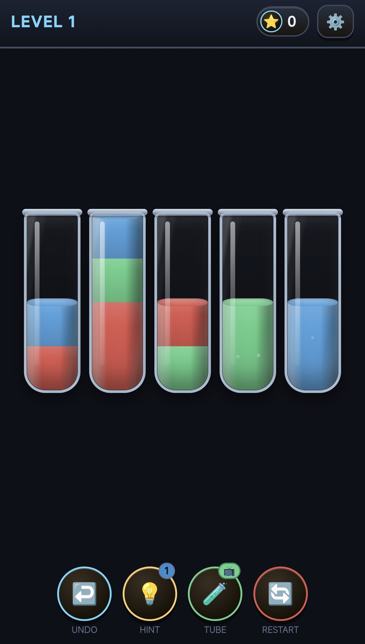 Flasks: sort the colours screenshot 3