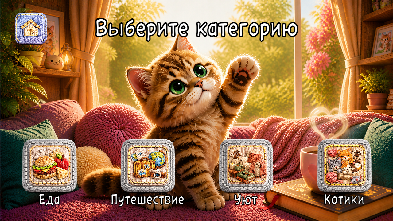Пазлы: Котики, Путешествия, Еда — screenshot 2