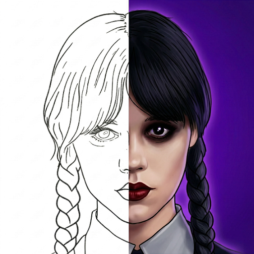 Wednesday Coloring Pages: Addams Coloring icon