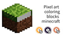 Pixel art coloring blocks minecraft