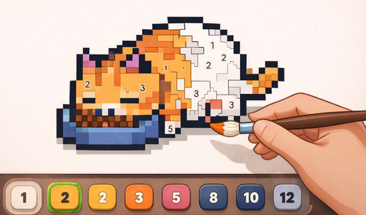 Раскраска по Номерам. Pixel Room