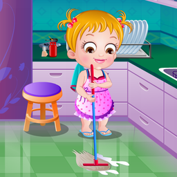 Baby Hazel Cleaning Time