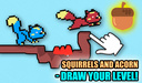 Squirrels and acorn - Draw your level!