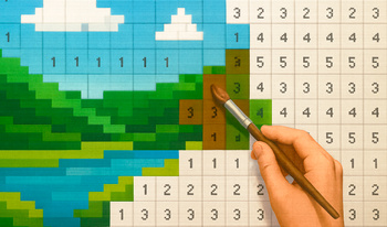 Coloring by Numbers. Pixel World