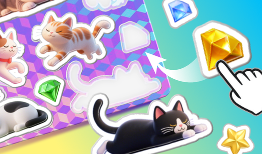 Puzzles-stickers - collect and place!